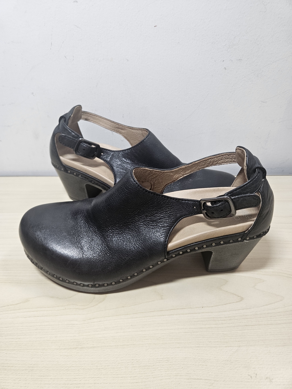 Dansko Sassy Leather Black Milled Burnished 1831029400 Women's EU 40 / US 9.5-10
